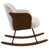 Paige Beige Boucle Mid Back Rocking Chair from Coaster - Luna Furniture
