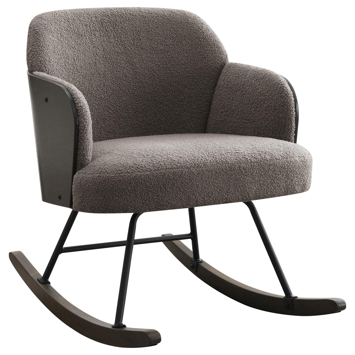 Paige Taupe Boucle Mid Back Rocking Chair from Coaster - Luna Furniture