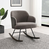 Paige Taupe Boucle Mid Back Rocking Chair from Coaster - Luna Furniture