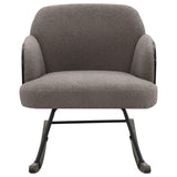 Paige Taupe Boucle Mid Back Rocking Chair from Coaster - Luna Furniture