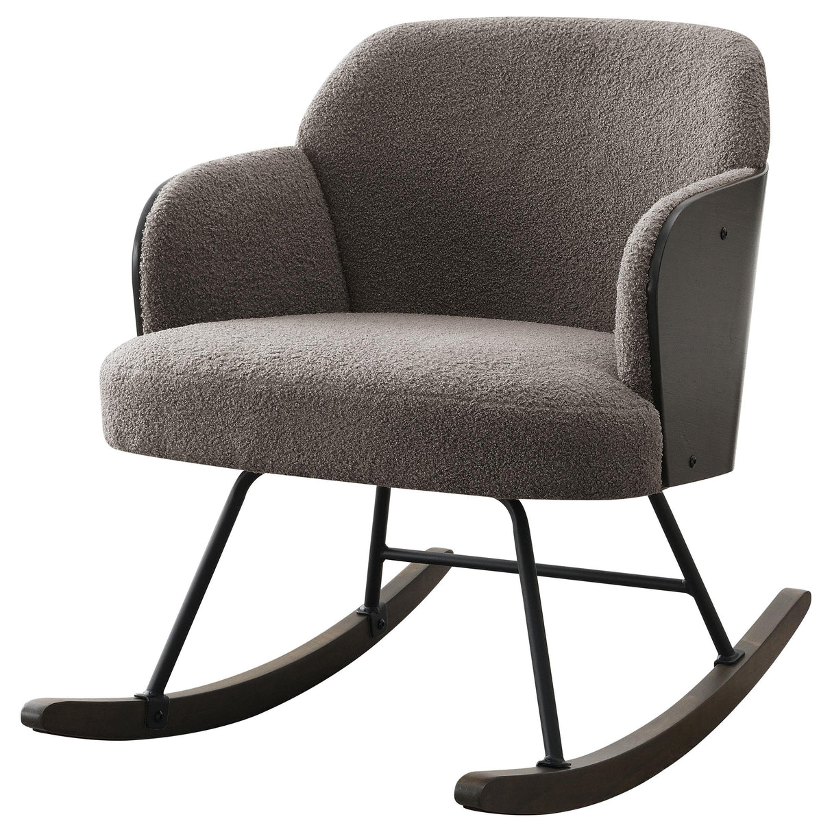 Paige Taupe Boucle Mid Back Rocking Chair from Coaster - Luna Furniture