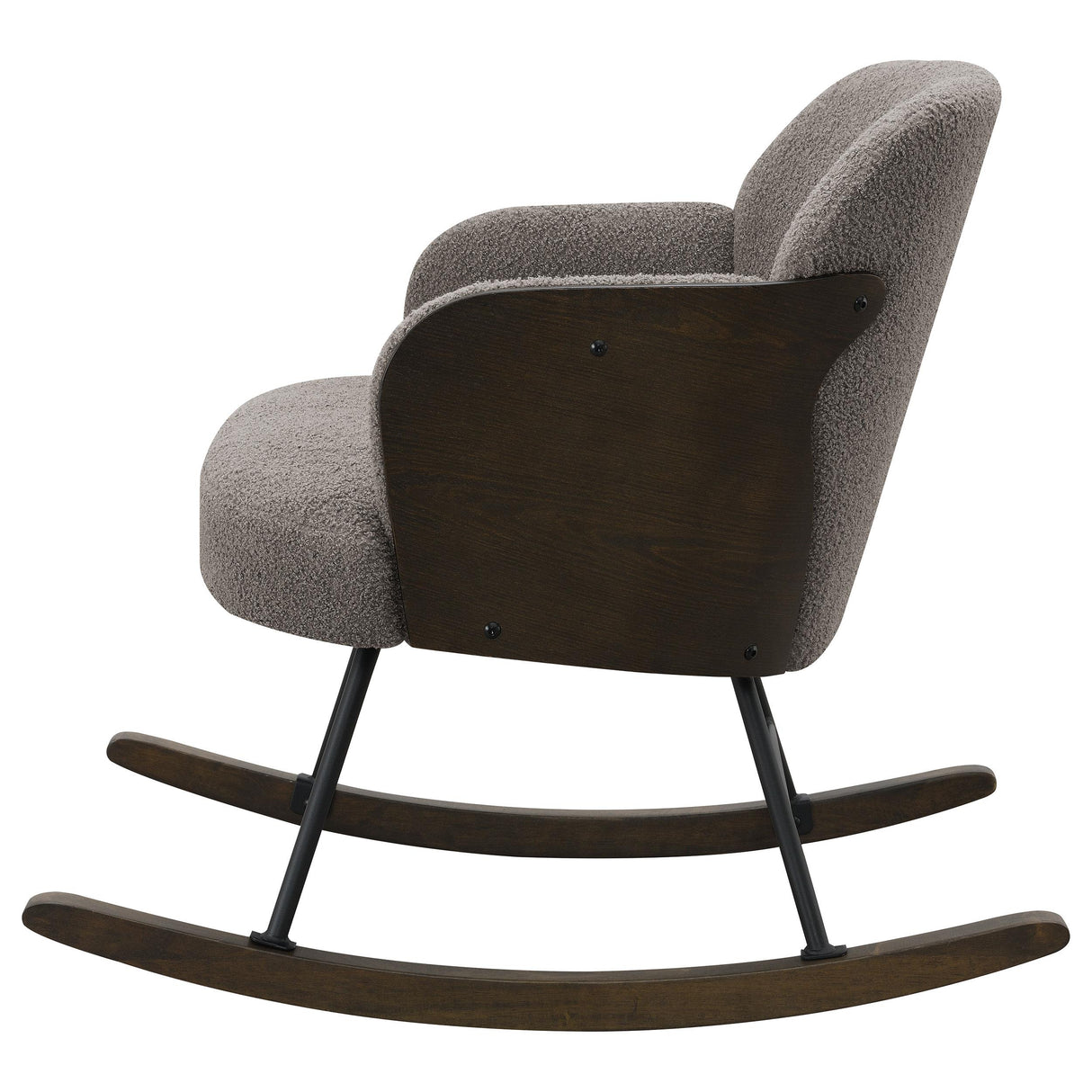 Paige Taupe Boucle Mid Back Rocking Chair from Coaster - Luna Furniture