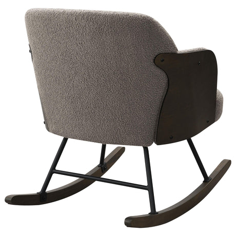 Paige Taupe Boucle Mid Back Rocking Chair from Coaster - Luna Furniture