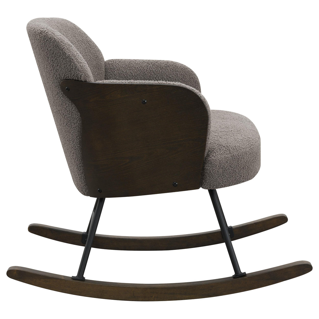 Paige Taupe Boucle Mid Back Rocking Chair from Coaster - Luna Furniture