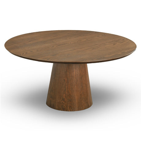 Palamades Round Solid Wood Walnut Dining Table - Large from Ashcroft Furniture - Luna Furniture