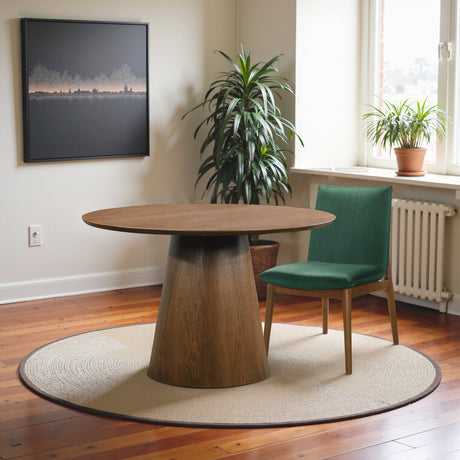 Palamades Round Solid Wood Walnut Dining Table - Small from Ashcroft Furniture - Luna Furniture