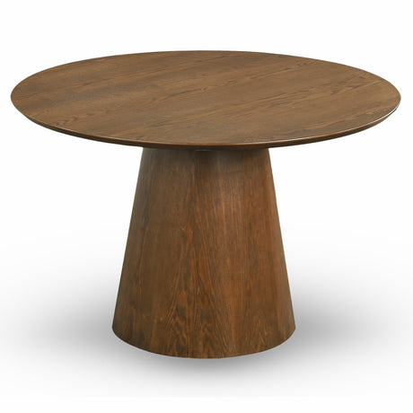 Palamades Round Solid Wood Walnut Dining Table - Small from Ashcroft Furniture - Luna Furniture