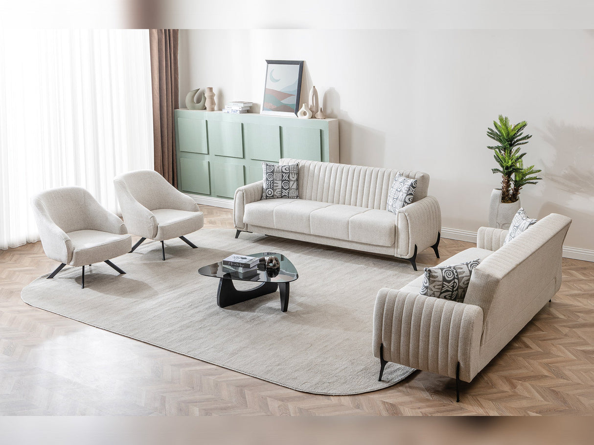 Palermo Chair in Cream from Furnia - Luna Furniture