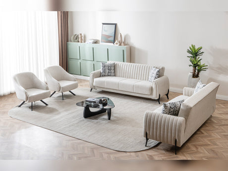 Palermo Chair in Cream from Furnia - Luna Furniture