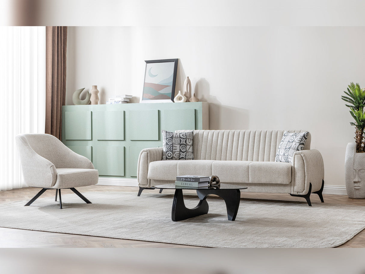 Palermo Chair in Cream from Furnia - Luna Furniture