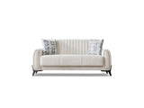 Palermo Convertible Loveseat in Cream from Furnia - Luna Furniture