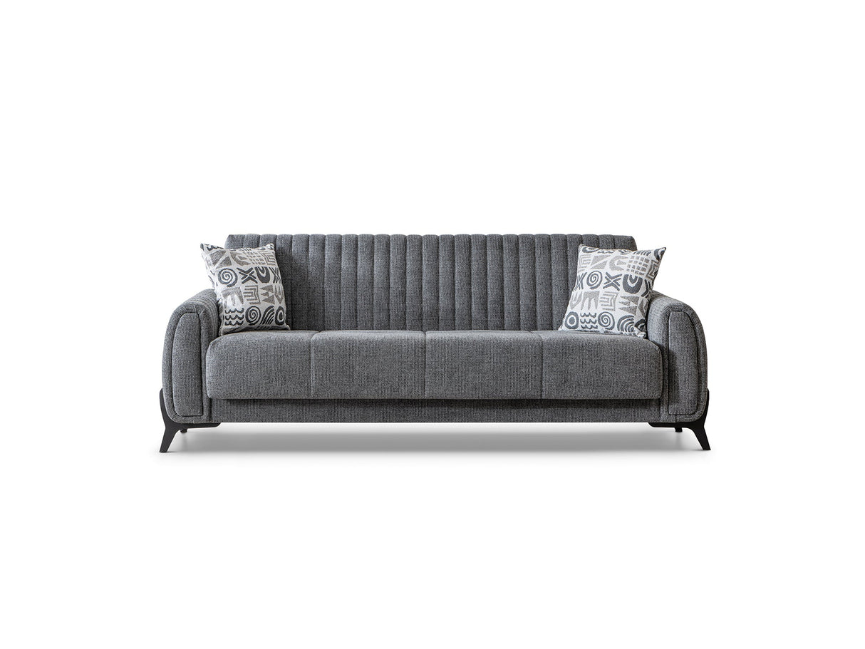 Palermo 3-pieces (Sofa & Loveseat & Chair) Livingroom Set in Grey from Furnia - Luna Furniture