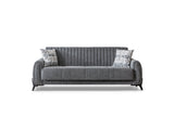 Palermo Convertible Sofa in Grey from Furnia - Luna Furniture
