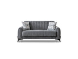Palermo 3-pieces (Sofa & Loveseat & Chair) Livingroom Set in Grey from Furnia - Luna Furniture