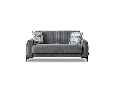 Palermo 3-pieces (Sofa & Loveseat & Chair) Livingroom Set in Grey from Furnia - Luna Furniture