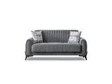 Palermo Convertible Loveseat in Grey from Furnia - Luna Furniture