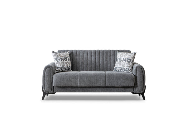 Palermo Convertible Loveseat in Grey
