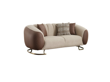 Palmera 3-pieces (Sofa & Loveseat & Chair) Livingroom Set in Cream from Furnia - Luna Furniture
