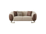Palmera Stationary Loveseat in Cream from Furnia - Luna Furniture