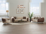 Palmera 3-pieces (Sofa & Loveseat & Chair) Livingroom Set in Cream from Furnia - Luna Furniture