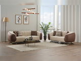 Palmera 3-pieces (Sofa & Loveseat & Chair) Livingroom Set in Cream from Furnia - Luna Furniture