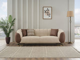 Palmera 3-pieces (Sofa & Loveseat & Chair) Livingroom Set in Cream from Furnia - Luna Furniture