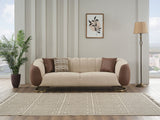 Palmera Stationary Sofa in Cream from Furnia - Luna Furniture