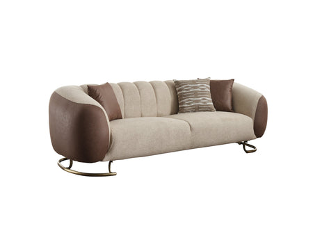 Palmera 3-pieces (Sofa & Loveseat & Chair) Livingroom Set in Cream from Furnia - Luna Furniture