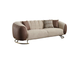 Palmera Stationary Sofa in Cream from Furnia - Luna Furniture