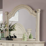 Pamphilos Antique White Mirror (Mirror Only) from Furniture of America - Luna Furniture