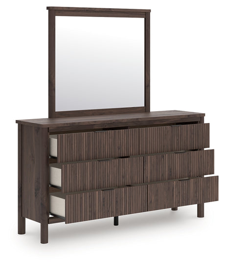Pamytta Brown Dresser and Mirror from Ashley - Luna Furniture