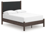 Pamytta Brown Full Upholstered Panel Platform Bed from Ashley Furniture - Luna Furniture