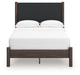 Pamytta Brown Full Upholstered Panel Platform Bed from Ashley Furniture - Luna Furniture