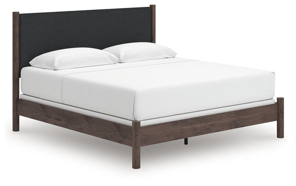 Pamytta Brown King Upholstered Panel Bed