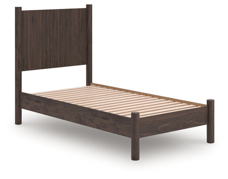 Pamytta Brown Twin Panel Platform Bed from Ashley - Luna Furniture