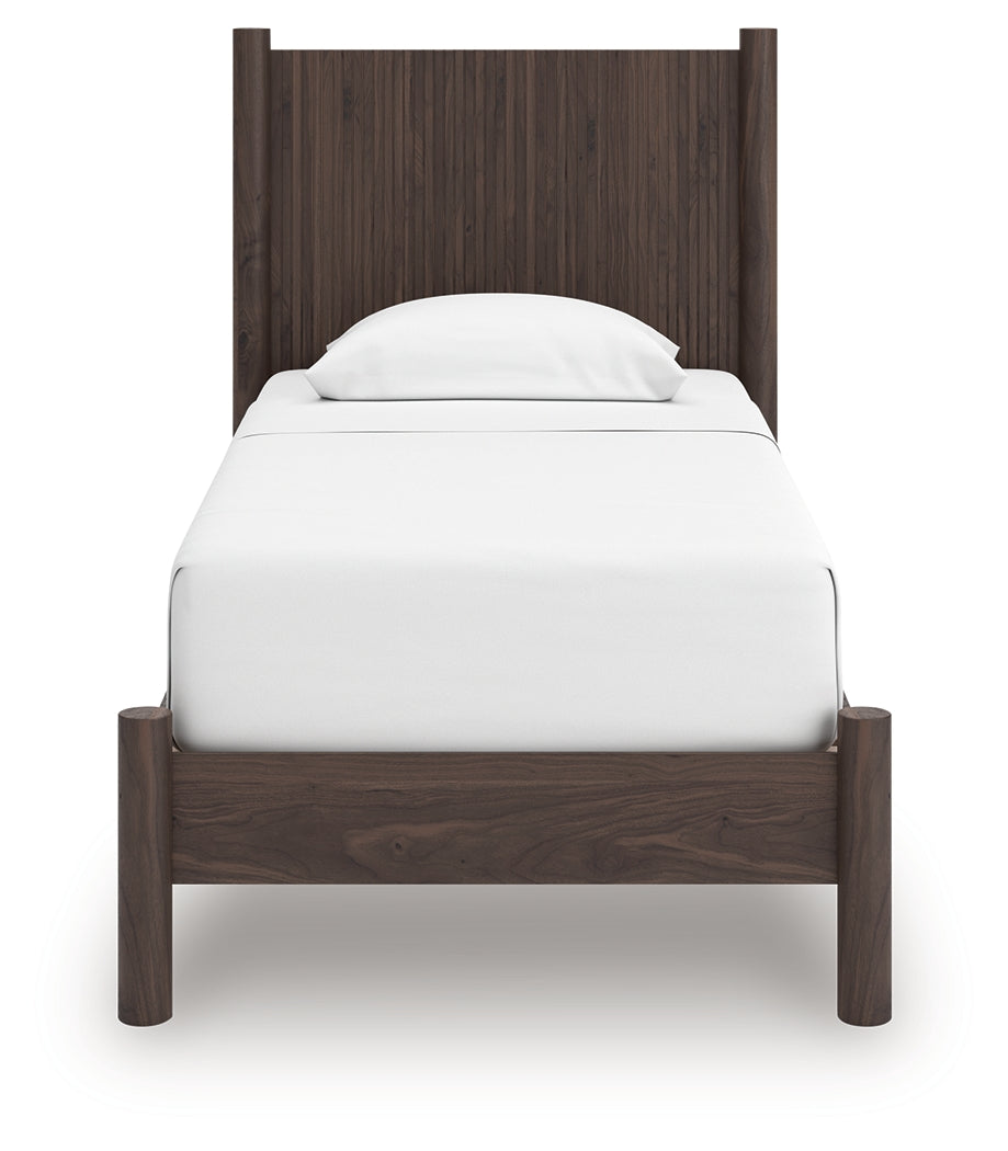 Pamytta Brown Twin Panel Platform Bed from Ashley - Luna Furniture