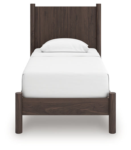Pamytta Brown Twin Panel Platform Bed from Ashley - Luna Furniture