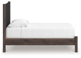 Pamytta Brown Twin Upholstered Panel Platform Bed from Ashley - Luna Furniture