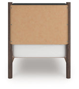 Pamytta Brown Twin Upholstered Panel Platform Bed from Ashley - Luna Furniture