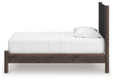 Pamytta Brown Twin Upholstered Panel Platform Bed from Ashley - Luna Furniture