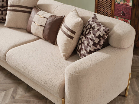Shelby Beige 4-Piece Living Room Set (2 Sofa & 2 Chair) from Furnia - Luna Furniture
