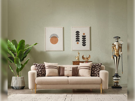 Shelby Beige 4-Piece Living Room Set (2 Sofa & 2 Chair) from Furnia - Luna Furniture
