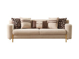 Shelby 4-pieces (2 Sofa & 2 Chair) Livingroom Set in Beige from Furnia - Luna Furniture