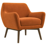 Panom Burnt Orange Velvet Lounge Chair from Midinmod - Luna Furniture