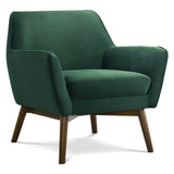 Panom Forest Green Velvet Lounge Chair from Midinmod - Luna Furniture