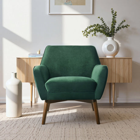 Panom Forest Green Velvet Lounge Chair from Midinmod - Luna Furniture