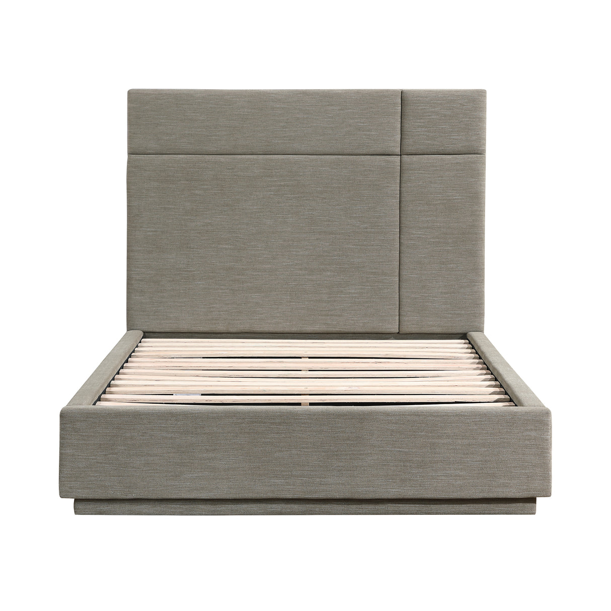 Paola Forest Green Eastern King Upholstered Platform Bed from Homelegance - Luna Furniture