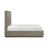 Paola Forest Green Eastern King Upholstered Platform Bed from Homelegance - Luna Furniture