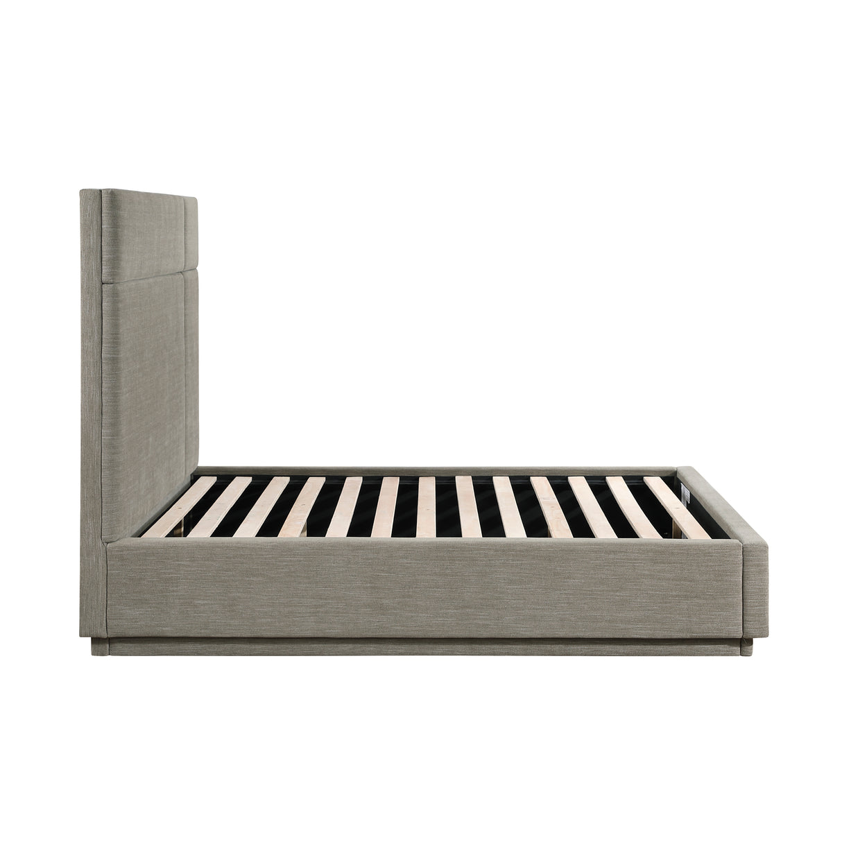 Paola Forest Green Eastern King Upholstered Platform Bed from Homelegance - Luna Furniture