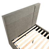Paola Forest Green Eastern King Upholstered Platform Bed from Homelegance - Luna Furniture